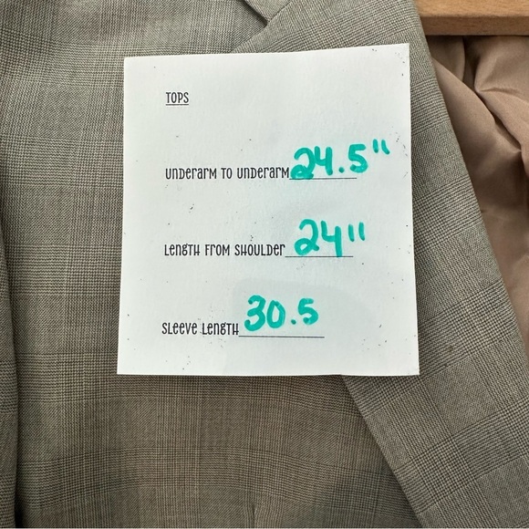 LAUREN Ralph Lauren Houndstooth Wool Cashmere Blend Blazer Jacket 44R. - Picture 7 of 8